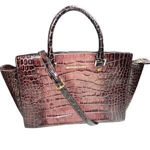 ▶️ Michael Kors ◀️ Large Selma Embossed Leather Bag